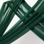 Sheer Wedding Arch Draping Fabric 29" x 20 FT 2 Panels Emerald Green in Emerald Green, alternate view 3