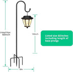 Shepherd Hooks for Outdoor 60Inch Heavy Duty Iron Garden Hooks for Hanging Plants, Bird Feeders, Lanterns, Solar, alternate