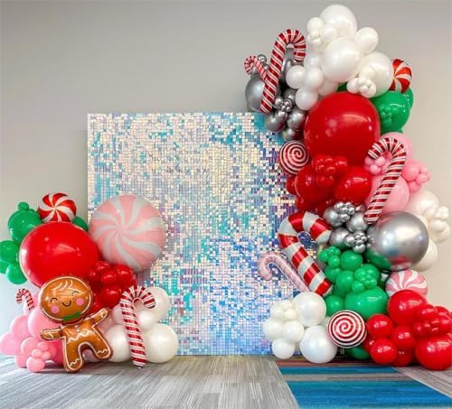 Shimmer Wall Backdrop Blue Wall Panels 24Pcs Square Sequin Shimmer Wall Backdrop Decoration for Birthday Party, alternate