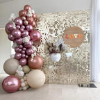 Shimmer Wall Backdrop Christmas Shimmer Wall Panels Light Gold Glitter Wall in 6ftx4ft in Light Gold, alternate view 5