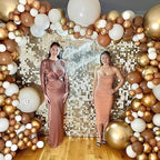 Shimmer Wall Backdrop Christmas Shimmer Wall Panels Light Gold Glitter Wall in 6ftx4ft in Light Gold, alternate view 6