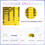 Shimmer Wall Backdrop Gold 24Pcs Sequin Panels Decoration, alternate view 4