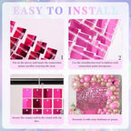Shimmer Wall Backdrop Hot Pink 24Pcs Sequin Panels Decoration, alternate view 5