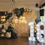Shimmer Wall Backdrop Light Gold 12Pcs Sequin Panels Decoration, alternate view 2
