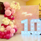 Shimmer Wall Backdrop Pink 24Pcs Sequin Panels Decoration, alternate view 3