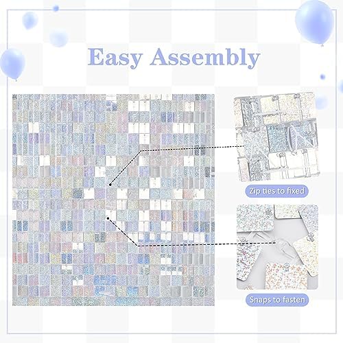Shimmer Wall Backdrop Sequin Panels 24 Packs-Sparkly Backdrop, alternate view 3