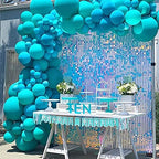 Shimmer Wall Backdrop Sequin Panels 24 Packs-Sparkly Backdrop for Birthday in 6ftx4ft in Iridescent Silver, alternate view 5