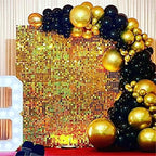 Shimmer Wall Backdrop Sequin Panels Gold Decoration Shimmer Panels 24PCS, alternate view 2