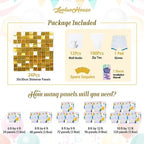 Shimmer Wall Backdrop Sequin Panels Gold Decoration Shimmer Panels 24PCS, alternate view 4
