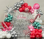Shimmer Wall Backdrop Silver Wall Panels 12Pcs Square Sequin Shimmer Wall Backdrop Decoration for Birthday, alternate view 2