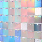 Shimmer Wall Panel Sequin Backdrop Panels 12 Packs-Iridescent Silver, alternate view 6