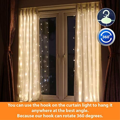 Short Curtain Lights, 3.3x5FT 96LED USB, Remote, 8 Modes & Timer in 3.3x5FT, alternate view 2