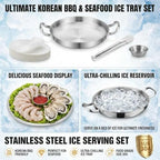 Shrimp Cocktail Serving Dish with Ice Tray, 1-Set 12 Inch Platter in 30inch in Silver, alternate view 3