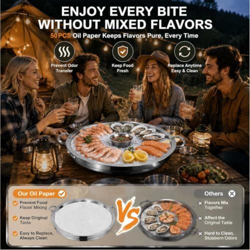Shrimp Cocktail Serving Dish with Ice Tray, 1-Set 12 Inch Platter in 30inch in Silver, alternate view 4