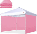 SideWall for 10'x10' Pop Up Canopy Frame, 3 Pack SunWall Only, Pink in Pink