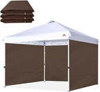 SideWall for 10x10 Canopy Frame, 3 Pack SunWall Only, Brown in Brown