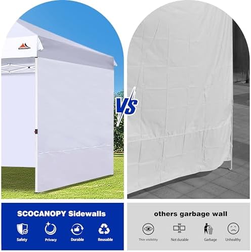SideWall for 10x10 Canopy Frame, 3 Pack SunWall Only, Brown in Brown, alternate view 5