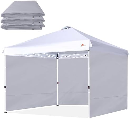 SideWall for 10x10 Canopy Frame, 3 Pack SunWall Only, Light Grey in Light Grey