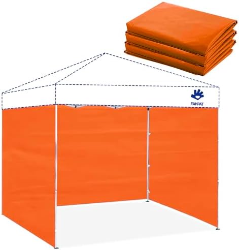 Sidewalls for 10x10 Pop Up Canopy, Orange (3Pcs Sidewalls Only)