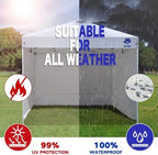 Sidewalls for 10x10 Pop Up Canopy, Orange (3Pcs Sidewalls Only), alternate view 4