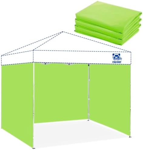 Sidewalls for 10x10 Pop Up Canopy, Radiant Green(3Pcs Sidewalls Only)