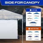 Sidewalls for 10x10 Pop Up Canopy, Radiant Green(3Pcs Sidewalls Only), alternate view 6