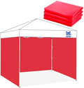 Sidewalls for 10x10 Pop Up Canopy, Red (3Pcs Sidewalls Only)
