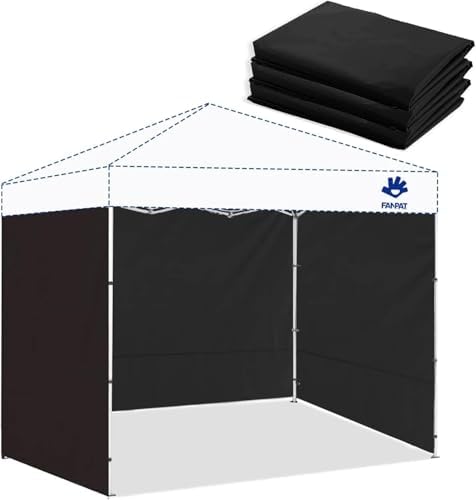 Sidewalls for 12x12 Pop Up Canopy, Black (3Pcs Sidewalls Only)