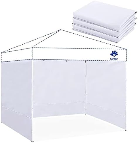 Sidewalls for 8x8 Pop Up Canopy, White (3Pcs Sidewalls Only)