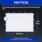 Sidewalls for 8x8 Pop Up Canopy, White (3Pcs Sidewalls Only), alternate view 2