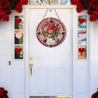 Sign Rose Wreath for Valentines Day Wooden Plaque 12 Inch, alternate view 2