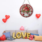 Sign Rose Wreath for Valentines Day Wooden Plaque 12 Inch, alternate view 5
