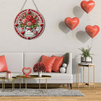 Sign Rose Wreath for Valentines Day Wooden Plaque 12 Inch, alternate view 6