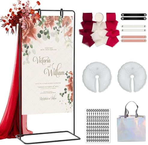 Sign Stand Black to Our Wedding Sign Holder in Black