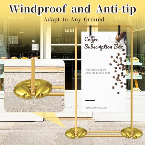 Sign Stand Gold to Our Wedding Sign Holder in Gold, alternate view 2