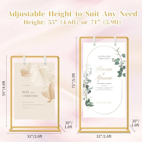Sign Stand Gold to Our Wedding Sign Holder in Gold, alternate view 6