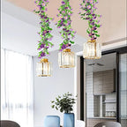 Silk Daisy Flower Garland - Purple Artificial Flower Vine, Hanging Ivy Garland for Wall, Party, Wedding Arch, alternate view