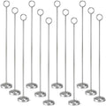 Silver 12 Pcs Table Number Holders 15 Inch Number Stand Place Card Holder for Photos, Food Signs, Memo Notes