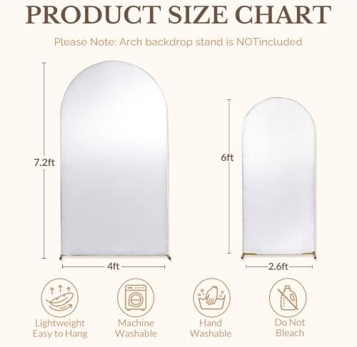 Silver Arch Backdrop Cover Set of 2(6 7.2FT), Sequin Chiara Arch Cover in 6ft+7.2ft in Silver, alternate view 3