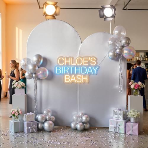 Silver Arch Backdrop Cover Set of 2(6 7.2FT), Sequin Chiara Arch Cover in 6ft+7.2ft in Silver, alternate view 6