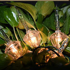 Silver Bubble Lights Set,11Ft Vintage Christmas Bubble String Lights, 8 Clear Bulbs with Silver Glitter (1, alternate view 6