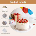 Silver Cake Boards 4 Pack, 6 8 10 12 Inch Round Cardboard Cake Base, alternate view 3