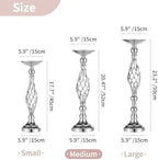 Silver Centerpiece Stand for Table, Twist Style, 20.5" Tall, 2 Pcs in Silver, alternate view 3