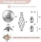 Silver Centerpiece Stand for Table, Twist Style, 20.5" Tall, 2 Pcs in Silver, alternate view 6