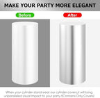 Silver Cylinder Pedestal Stand Cover 1 Pcs, alternate view 4