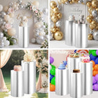 Silver Cylinder Pedestal Stand Cover 1 Pcs, alternate view 7