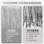 Silver Foil Fringe Backdrop Curtains, 3.3x6.6ft, 3pcs in 3.3x6.6ft, alternate view 5