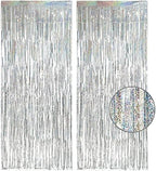 Silver Foil Fringe Tinsel Backdrop - 3.2ft x 8.2ft Pack of 2