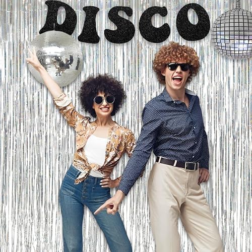 Silver Foil Fringe Tinsel Backdrop - 3.2ft x 8.2ft Pack of 2, alternate view 2