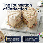 Silver Foil Square Cake Board - Gorgeous Design, Sturdy & Durable 1/2" Thick Drums, 24" x 24" Inch, Pack of 5, alternate view